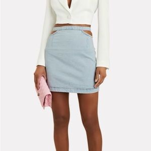 WeWoreWhat Cut-Out Denim Mini Skirt Size S